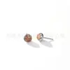 Clavo de Hueso de Oreja de Titanio Jiang Ti F136 Piedra Ojo de Gato Cruz Simple Venta Caliente Transfronteriza Cuerpo de Aleación de Titanio G23 Joyería para Perforación Pendientes