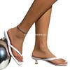 Sandalias de Verano 2025 Transfronterizas Europeas y Americanas Talla Grande para Mujer Nuevas Sexy Europeas y Americanas Cómodas Punta Cuadrada Comercio Exterior al por Mayor Talla Grande