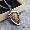 Pingente Vintage Masculino de Aço Inoxidável Pingente de Colar Personalizado Anjo São Miguel