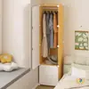 Armario sencillo para apartamentos de alquiler, adecuado para dormitorios del hogar, fácil de montar, económico, pequeño armario de almacenamiento, resistente y duradero, hecho de tela