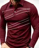 AliExpress Nuevo Verano al por Mayor Gama Alta de Moda Estilo de Negocios para el Trabajo Estampado Digital 3D Cuello Camisero Camisa Polo para Hombre
