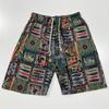 Pantalones de Playa de Lino de Algodón para Hombre 2023 Verano Nuevo Pantalones Cortos de Playa Estampados de Lino de Algodón para Hombre Pantalones Casuales