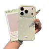 Corbata de moño rosa Adecuada para Funda de Teléfono Móvil Apple 18Promax Iphone16 Linda Estilo Coreano 17Pro Anticaída 15