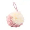 Bolas de baño grandes de dos colores Flor de baño bola de baño frotar la espalda Flor de baño bola de baño de combinación de colores súper suave bola de baño al por mayor
