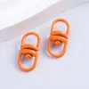 Mosquetón Giratorio con Cierre de Figura de Ocho Pintado de Colores de 20 mm Accesorios para Joyería DIY Llavero Clip para Perro Colgante para Bolso