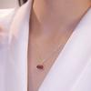 Collar de Cereza para Mujer Otoño Lujo Accesible Diseño de Nicho Cadena para Clavícula de Fruta Gargantilla Nuevo de Una Pieza Envío Directo Tendencia