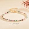 Pulseira de turmalina degradê de 3mm muito fina com face lapidada verão temperamento pequeno e fresco pulseira de cristal pulseira de turmalina atacado