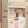 Almacenamiento a Prueba de Polvo Armario Sencillo Dormitorio Dibujos Animados Hogar Gabinete de Almacenamiento Vertical Multicapa Almacenamiento de Gran Capacidad Zapatero Sencillo