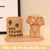 Estudia mucho y mantente con el portalápices de decoración pequeña de oso fresa panda genial para escritorio de estudiante niños Regalo de cumpleaños inspirador