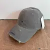 Gorra de béisbol gorra de pico diseño de nicho retro americano lavado angustiado rasgado borde deshilachado tendencia callejera unisex