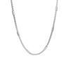 Estilo Europeo y Americano Collar Simple Cuadrado de Perlas Cilíndrico de Acero de Titanio para Hombre Collar Simple a la Moda Personalizado Cadena Vervain Hip-Hop