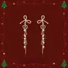 ¡Noche de Navidad! Pendientes de Borla para Árbol de Navidad 2025 Temperamento Dulce Diseño de Nicho Pendientes de Sentido Avanzado Pendientes Pendientes