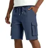 Pantalones Cortos Deportivos Casuales de Verano Nuevos y Modernos Estilo Americano, Jacquard con Cordón, de Cinco Puntos para Hombre, Corte Holgado