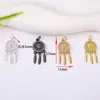 Collar Colgante de Borla Microincrustada con Circonita de Color Duradero 18K Colgante Pasador de Pelo Pulsera Accesorios de Joyería Antiguos para Manualidades