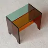 Taburete acrílico transparente simple personalizado para uso en el hogar en la entrada, sala de estar, taburete para cambiarse los zapatos, taburete de tocador, taburete para niños