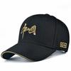Gorra de béisbol rígida de otoño e invierno para hombre y mujer, con lengüeta de pato, de algodón, con bordado de hilo dorado y letra H, parasol, directa de fábrica