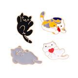 Joyería europea y americana lindo animal gatito gato estrella gato broche insignia gota de aceite accesorios de ropa al por mayor