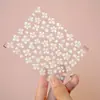 Pegatinas para uñas de flor de hielo pequeñas transparentes Estilo nuevo de celebridad de Internet pegatinas para uñas de gel concha de hada luz flor de cinco pétalos flores pequeñas semitransparentes