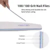 Lima de uñas Tira de lijado Herramienta para uñas gris Tira de pulido de uñas de doble cara Tira de lima con forma de media luna