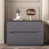 Mesita de noche de madera maciza de alta calidad, mueble auxiliar para dormitorio, instalación gratuita, estilo moderno simple, nuevo armario de almacenamiento, estilo de lujo ligero color crema