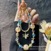 Cadena Original de Teléfono Móvil de Lujo Ligero, Nuevo Estilo Veraniego, Colgante de Abeja, Flor, Loto, Mariposa con Cuentas de Cristal, Cadena Colgante, Cordón para Mujer