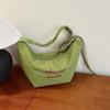 Bolso de Lona para Mujer de Gran Capacidad 2025 Nuevo Verano Casual Hombro Cruzado Estilo Relajado Plisado Viajero Bolso Dumpling