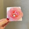 Tocado de flores niños princesa pinza para el cabello Perla pinza para el cabello de bebé rosa pinza para niña gasa accesorios para el cabello para niña tocado flor