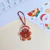 Llaveros navideños lindos, perfectos para estudiantes, con diseños de Santa Claus y muñeco de nieve, ideales como decoraciones navideñas y pequeños regalos