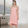 Saia de Banho Feminina de Veludo Coral Espessada e Ampliada, Toalha de Banho Vestível, Tubo Top Adulto com Tira de Velcro, Macio e Altamente Absorvente, Venda por Atacado do Fabricante
