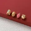 Cor esmalte ouro areia boas ações amendoim framboesa contas de pingente corda trançada diy material de acessórios com contas