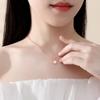 Jin Hongyu Pequeno Presente Vestido Um Bei Zi Colar Feminino Prata Esterlina Japonês e Coreano Design de Nicho Branco Bei Mu Simples Pingente de Ouro Rosa