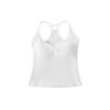 Camisole Lisa Versátil de Cor Sólida para Mulheres com Bojo, Roupa Íntima Doce e Picante, Blusa Base Tubinho Versátil Slim para o Verão
