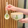 Cuenco de Cerámica para Arroz con Frutas para Uso Doméstico, Modelo Nuevo 2025, Cuenco de Arroz de Alto Valor Estético, Cuenco Individual para Comer Niños, Cuenco de Uso Personal