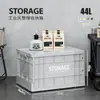 Caja de Almacenamiento Plegable de Estilo Industrial Personalizada Caja de Volteo de Plástico con Tapa Caja de Almacenamiento para Camping al Aire Libre de Gran Capacidad con Poleas