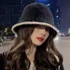 Sombrero para Mujer Moda Otoño e Invierno Todo Fósforo Sombrero Cubeta 2024 Peluche Nuevo Llegada Sombrero de Pescador Lana Cálido Elegante Invierno