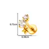 Henson G23/F136 Liga de Titânio Compacto e Requintado Estilo de Rosca Interna Laço Stud para Lábio Solar Stud para Osso da Orelha Piercing Joia