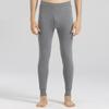 Pantalones de Capa Base para Hombre de Poliéster y Algodón, Delgados, Corte Holgado para Personas de Mediana Edad y Mayores, Cintura Alta, Se Pueden Usar por Fuera, Adecuados para Otoño e Invierno, Cómodos para Primavera y Otoño