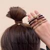 Nueva diadema de lujo ligero accesorios para el cabello banda de goma goma para el pelo cubierta de cuero cuerda para el pelo accesorios para el cabello de alta elasticidad simples con diamantes de imitación para mujer