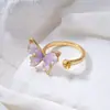 Anel de Pérola, Brincos, Pingente, Conjunto de Três Peças Micro-Cravejado, Estilo Borboleta, Design Gotejamento de Óleo, Luxo Acessível DIY de Alta Qualidade