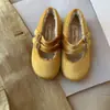 Zapatos de invierno para niños estilo Chanel de doble botonadura, zapatos de terciopelo para niños pequeños, zapatos de algodón para niñas con felpa, segundos zapatos de algodón para bebé princesa