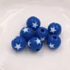 Contas Estrela de Cinco Pontas Bicolor Contrastantes de 12mm com Furo Reto Material para Acessórios de Corrente de Celular Colar de Joias Artesanais DIY