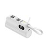 Carregador portátil KC mini cápsula 10000 mAh compacto portátil com cabo plugue de cauda energia móvel personalização