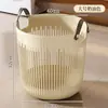 Cesta de Ropa Sucia para Baño del Hogar, Cesto de Lavandería Portátil de Gran Capacidad Transpirable Hueco