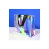 Bolsa de Mano de PVC con Estampado de Láser de Colores Bolsa de Compras de Gran Capacidad Estilo Ins Bolsa para Empaque de Regalo Se Puede Personalizar