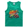 Colete de verão 2023 para crianças estilo coreano algodão casual base camisa suor absorvente açúcar guo frutas esportes meninos sem mangas undershirt