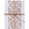 Convite de Papel Kraft para Comércio Exterior Cortado a Laser Cartão de Boas Festas Branco Gelo Convite com Cordão de Cânhamo Convite Comercial Atacado