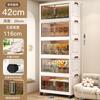 Gabinete de Almacenamiento de 42 cm sin Instalación, Alacena Plegable de Doble Puerta, Armario Infantil para Bebé, Organizador de Ropa y Juguetes