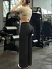 Nuevos Pantalones de Yoga para Exteriores y Fitness de Amazon, Estilo Europeo y Americano, de Cintura Alta, Corte Delgado, Pierna Ancha, Levanta Glúteos, Adelgazantes, Alta Elasticidad, para Mujer