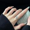 Anel aberto de zircônia da série roxa, cor doce, tesouro, moda, estilo francês, leve, luxo, alta qualidade, anel de diamante completo, moda feminina