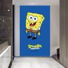 Calamardo Bob Esponja Calamardo Dibujo Animado Tela Colgante Vertical Decoración de Pared para Dormitorio Tela de Fondo Creativa Tapiz Paibig Estrella